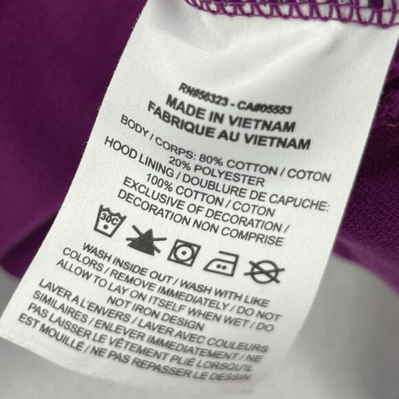 NIKE Hoodie Womens M Sportswear Club Fleece Pullover Cropped Sweatshirt Purple - Picture 12 of 16